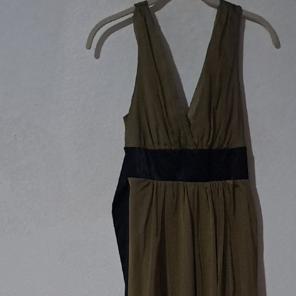Elegant Olive Green Dress